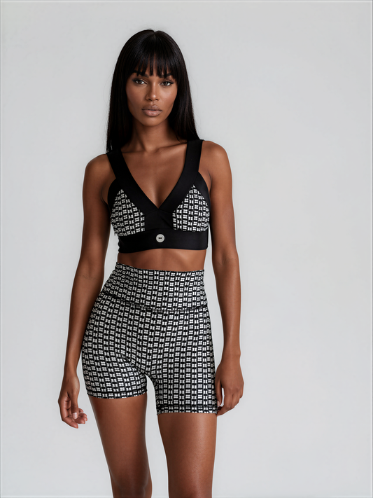 BARBARA MONOGRAM Sports Bra